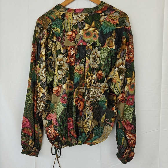 Johnny Was Parrot Cosima Blouse Multicolor Floral Size Small - Picture 13 of 15